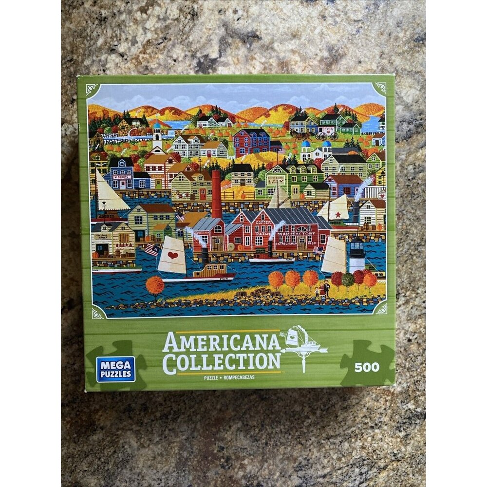 Mega Puzzles Americana Collection 500 Pc Puzzle "Fall" Antony Kleem 13X19